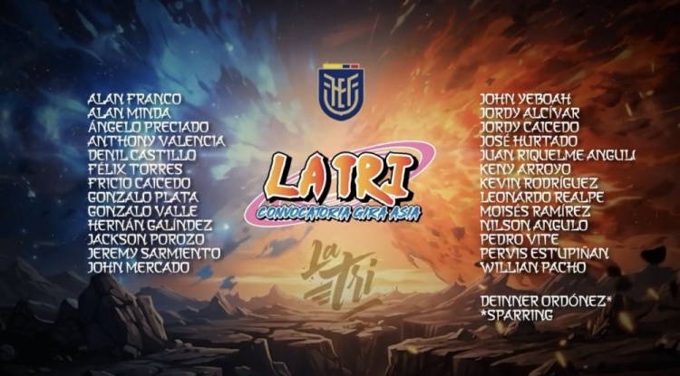 厄瓜多尔“火影忍者”式画风宣布最新名单:凯塞多、因卡皮耶缺席 厄瓜多尔“火影忍者”式画风宣布最新名单:凯塞多、因卡皮耶缺席